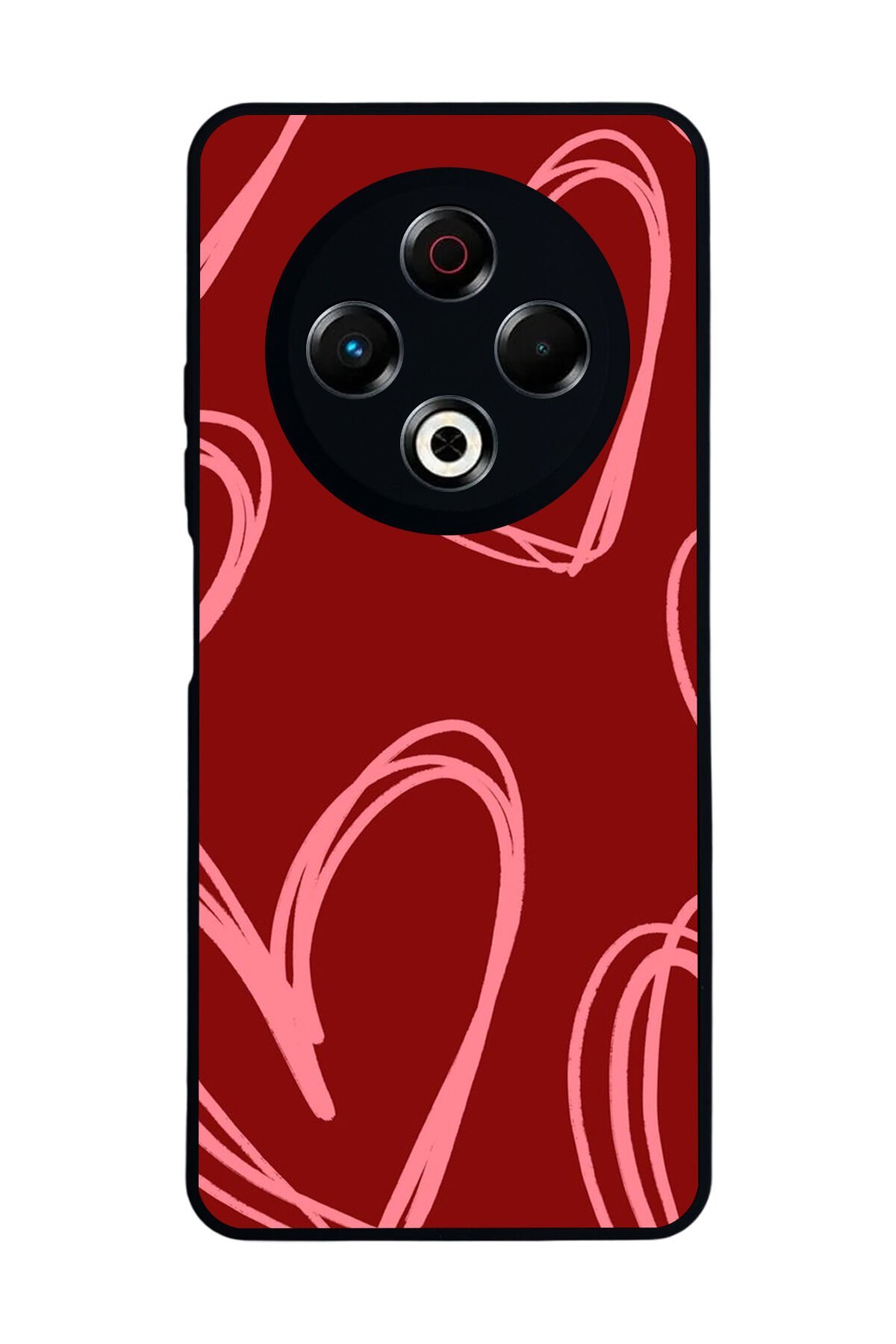 Tecno Spark 30 Uyumlu Kalp Love Tasarımlı Glossy Premium Kılıf