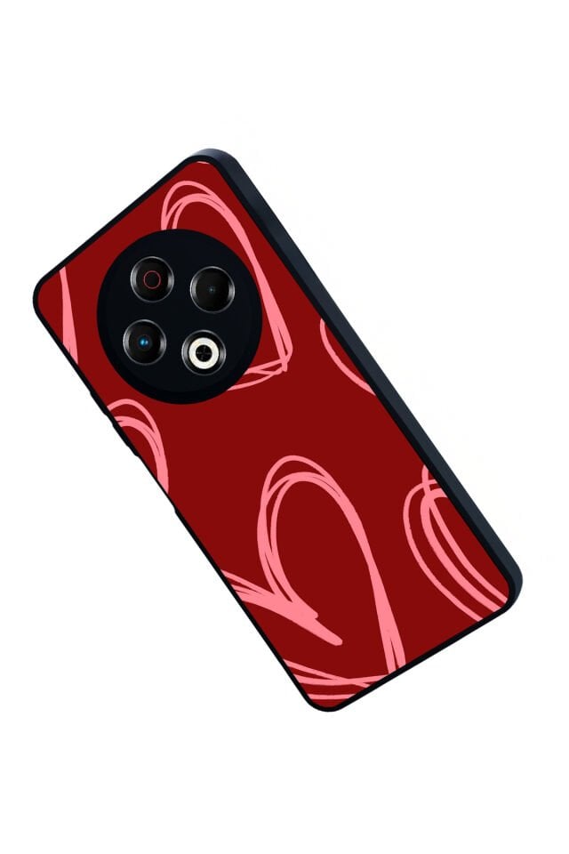 Tecno Spark 30 Uyumlu Kalp Love Tasarımlı Glossy Premium Kılıf