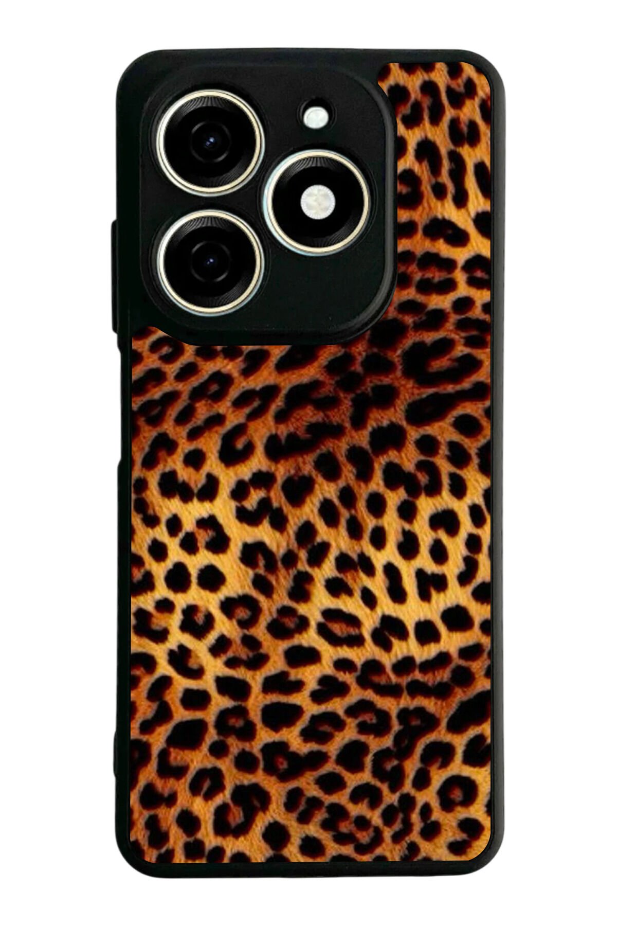 Infınıx Smart 8 Pro Uyumlu Leopar Tasarımlı Glossy Premium Kılıf