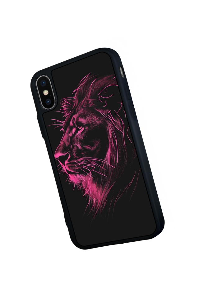 iPhone XS Max Uyumlu Aslan Tasarımlı Glossy Premium Kılıf