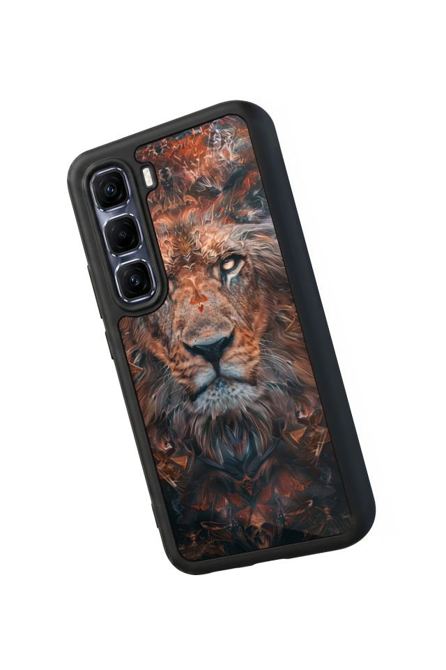Infinix Hot 60 Pro Plus Uyumlu Aslan Tasarımlı Glossy Premium Kılıf