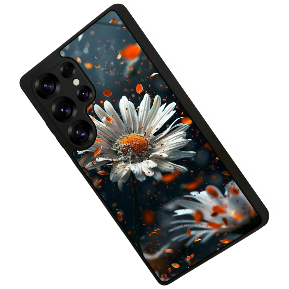 Samsung Galaxy S25 Ultra Uyumlu Cicek Tasarımlı Glossy Premium Kılıf