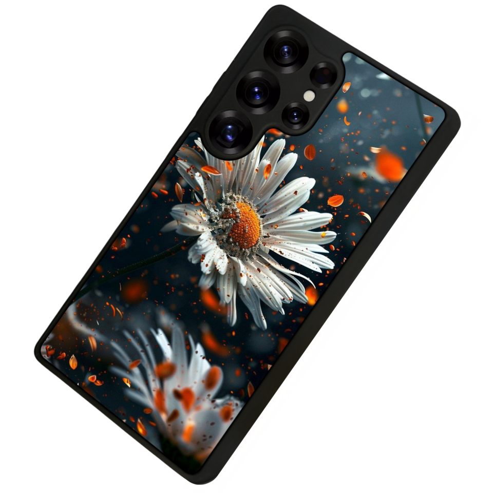 Samsung Galaxy S25 Ultra Uyumlu Cicek Tasarımlı Glossy Premium Kılıf