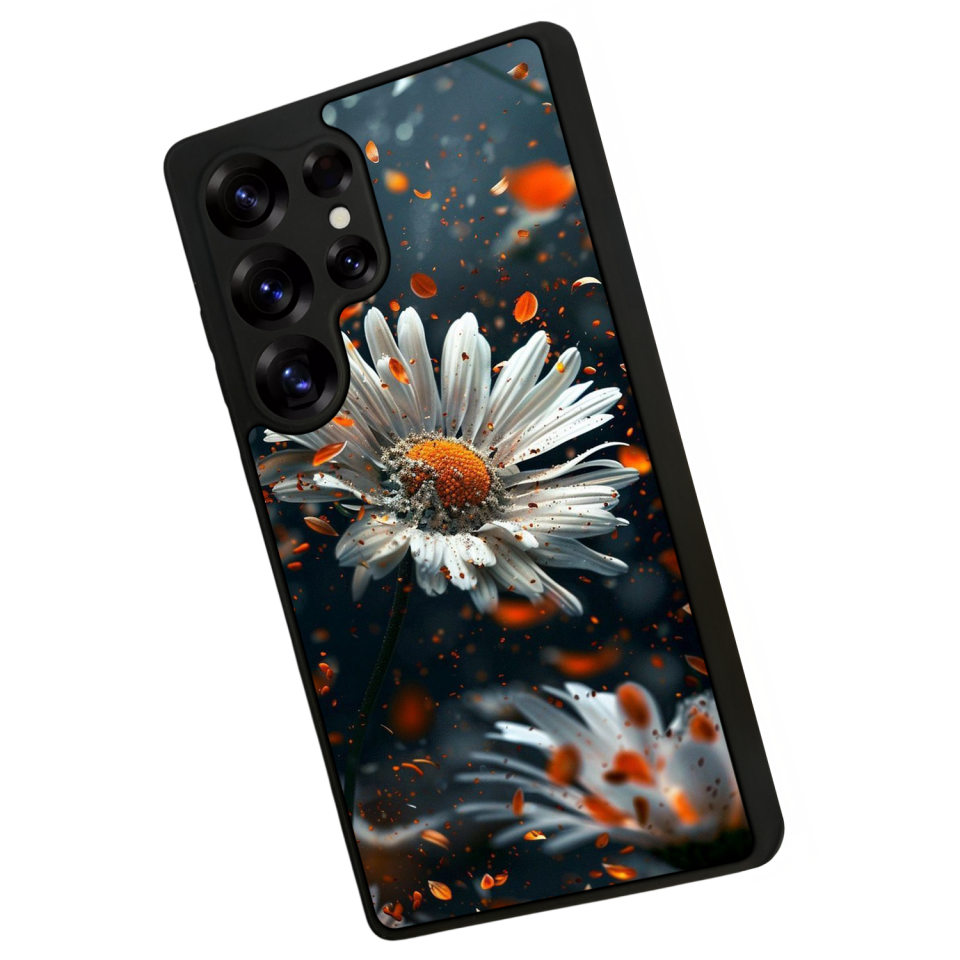 Samsung Galaxy S25 Ultra Uyumlu Cicek Tasarımlı Glossy Premium Kılıf