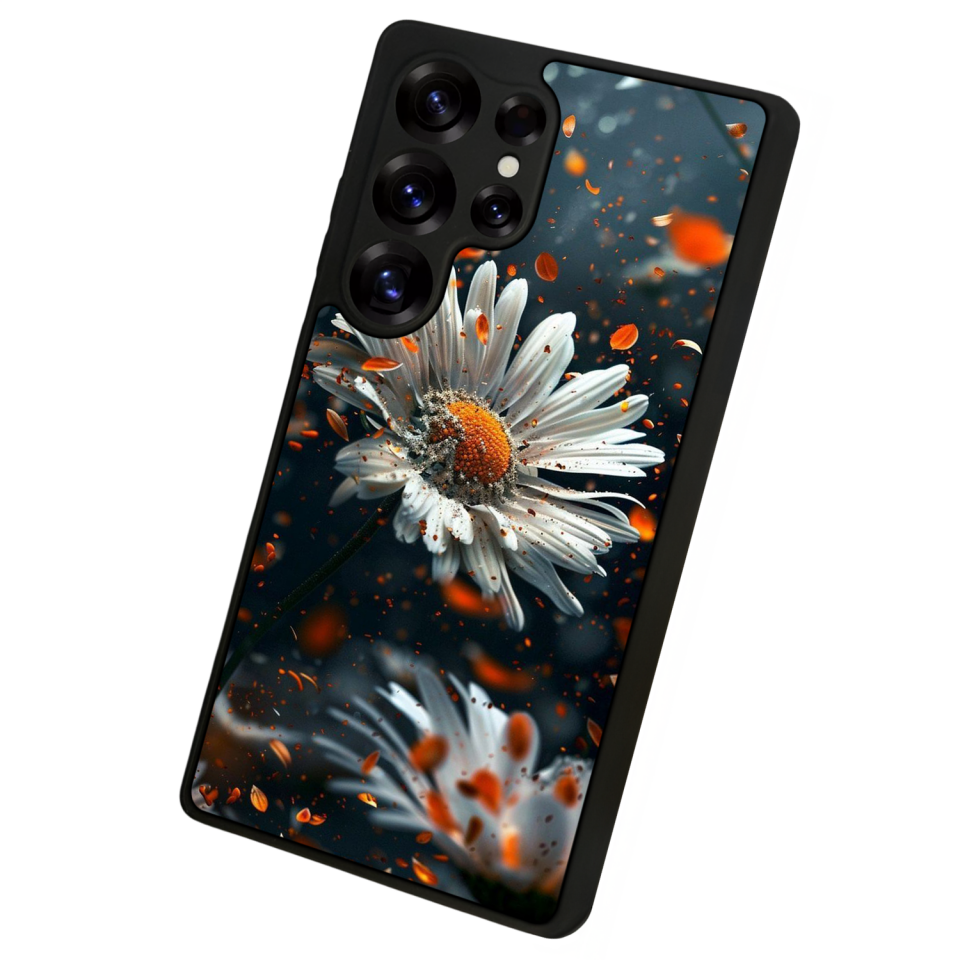 Samsung Galaxy S25 Ultra Uyumlu Cicek Tasarımlı Glossy Premium Kılıf