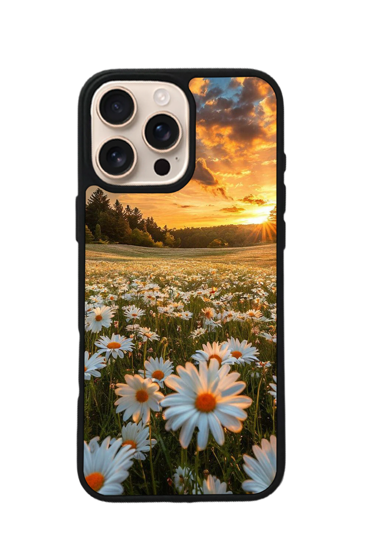 iPhone 15 Pro Uyumlu Cicek Tasarımlı Glossy Premium Kılıf