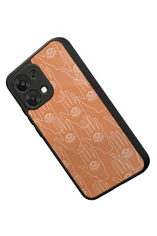 Oppo A6 Pro Uyumlu Line Art Tasarımlı Glossy Premium Kılıf