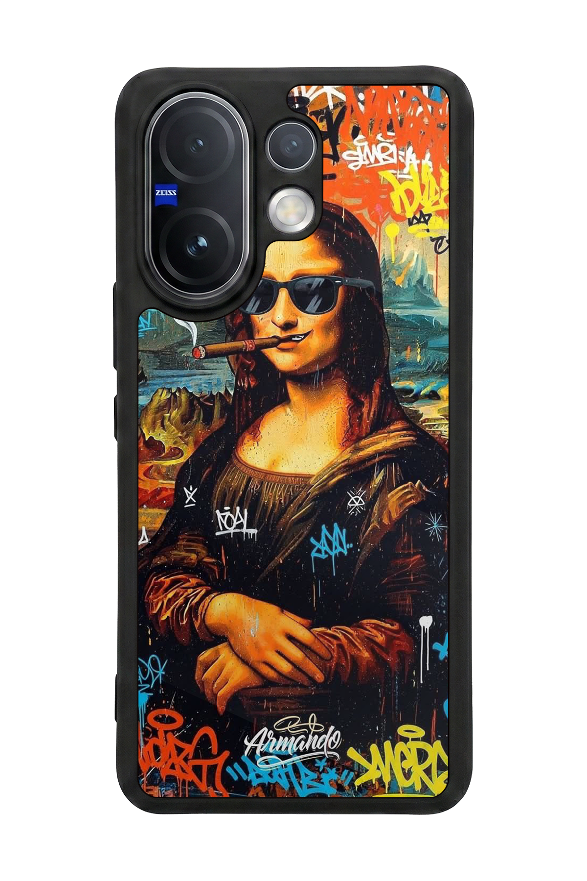 Vivo V60 Uyumlu Monalisa Tasarımlı Glossy Premium Kılıf