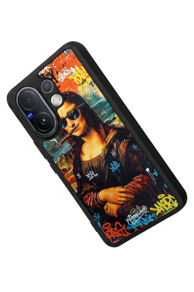 Vivo V60 Uyumlu Monalisa Tasarımlı Glossy Premium Kılıf