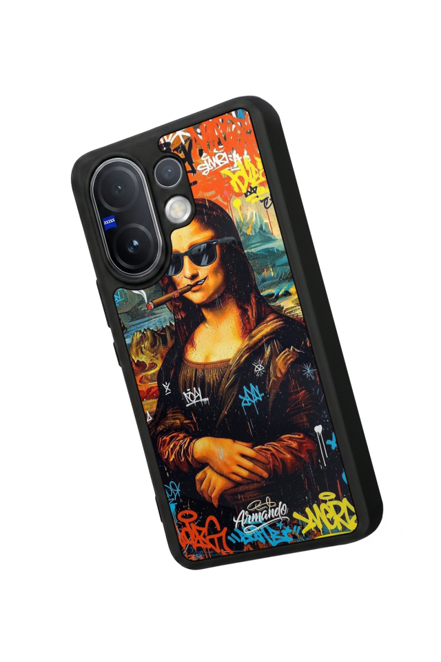 Vivo V60 Uyumlu Monalisa Tasarımlı Glossy Premium Kılıf
