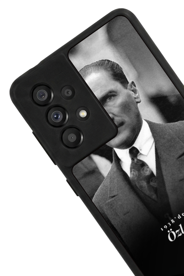 Samsung Galaxy A73 Uyumlu Mustafa Kemal Ataturk Tasarımlı Glossy Premium Kılıf