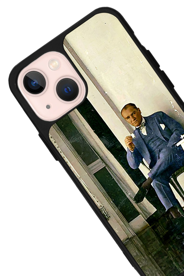 iPhone 14 Plus Uyumlu Mustafa Kemal Ataturk Tasarımlı Glossy Premium Kılıf