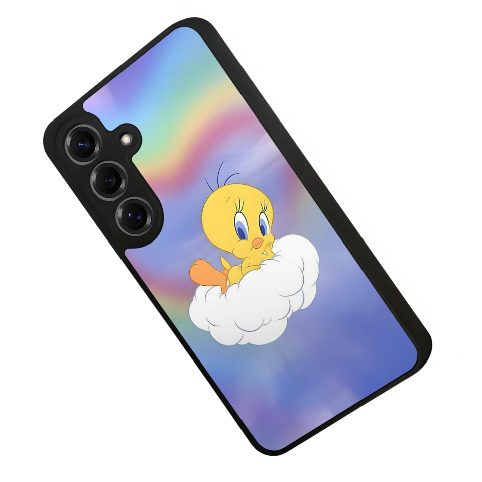Samsung Galaxy S25 Uyumlu Tweety Tasarımlı Glossy Premium Kılıf