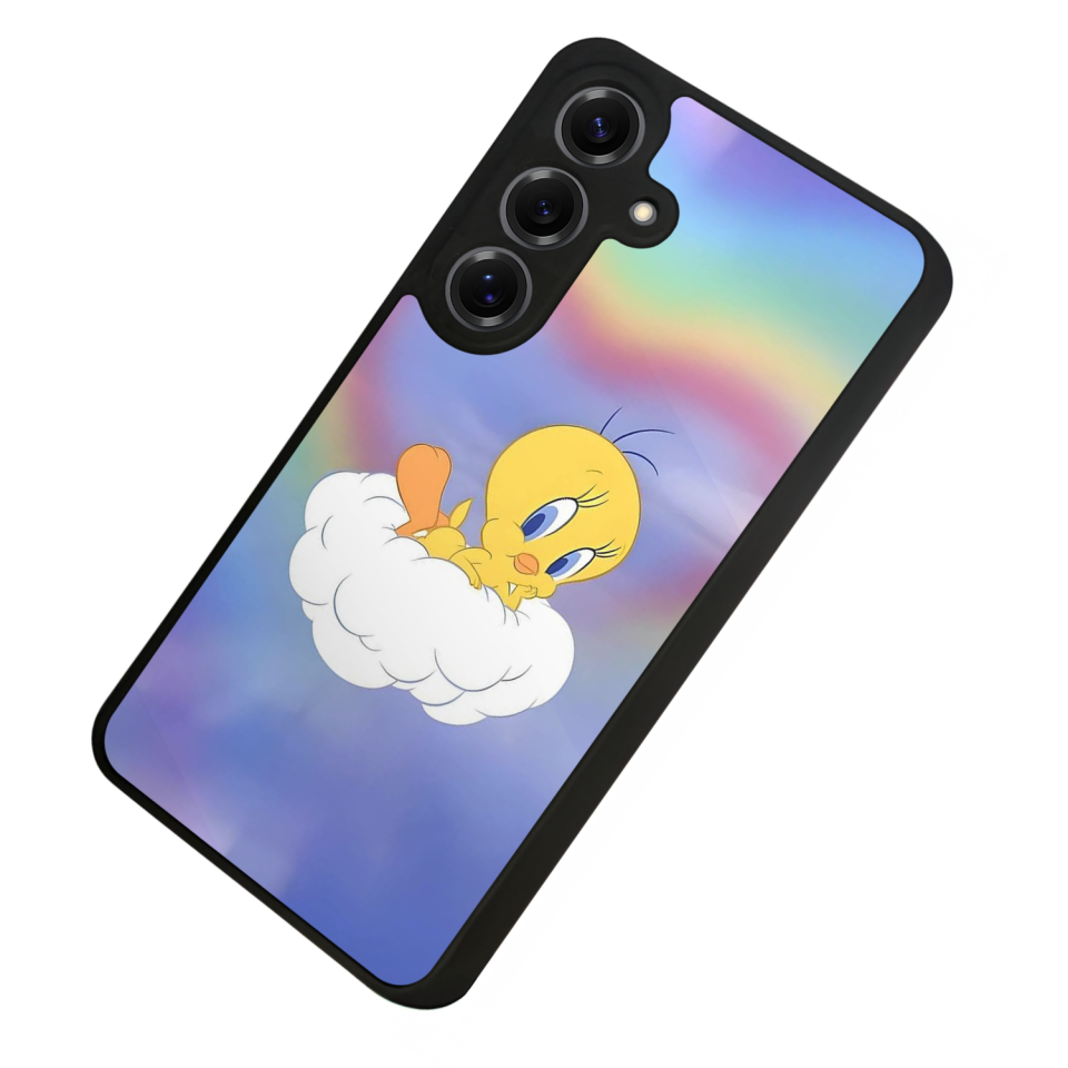 Samsung Galaxy S25 Uyumlu Tweety Tasarımlı Glossy Premium Kılıf