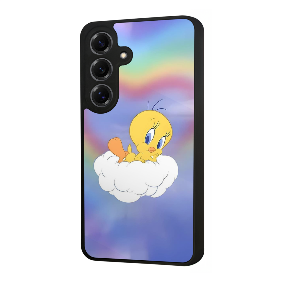 Samsung Galaxy S25 Uyumlu Tweety Tasarımlı Glossy Premium Kılıf
