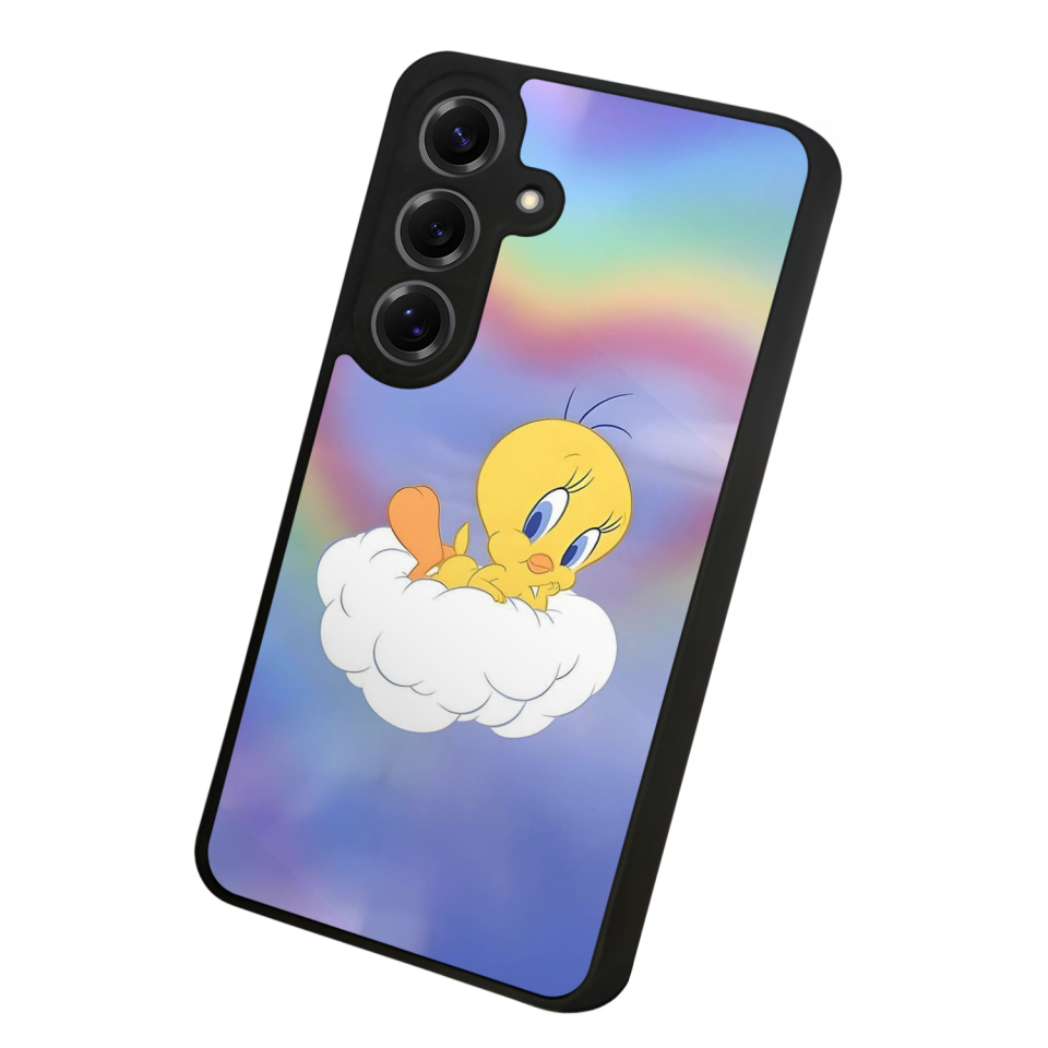 Samsung Galaxy S25 Uyumlu Tweety Tasarımlı Glossy Premium Kılıf