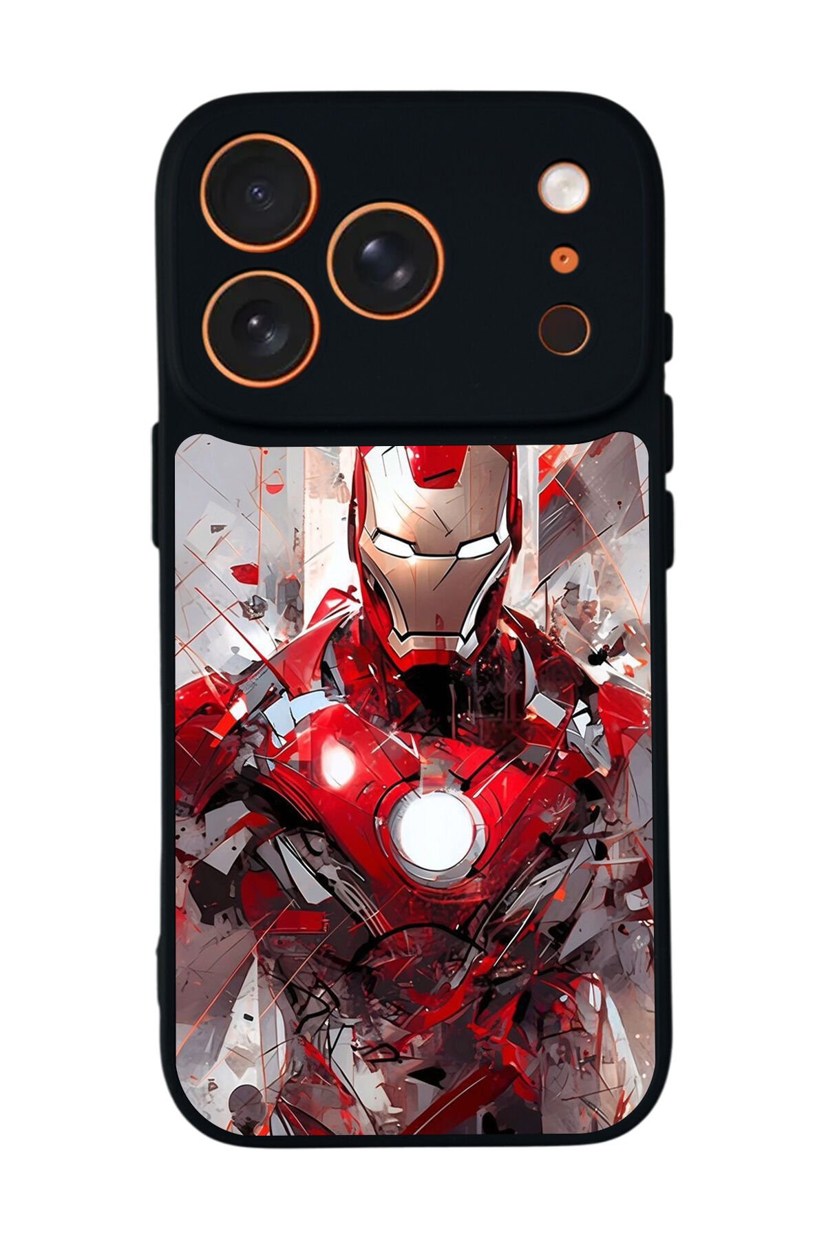 iPhone 17 Pro Uyumlu Iron Man ( Demir Adam ) Tasarımlı Glossy Premium Kılıf