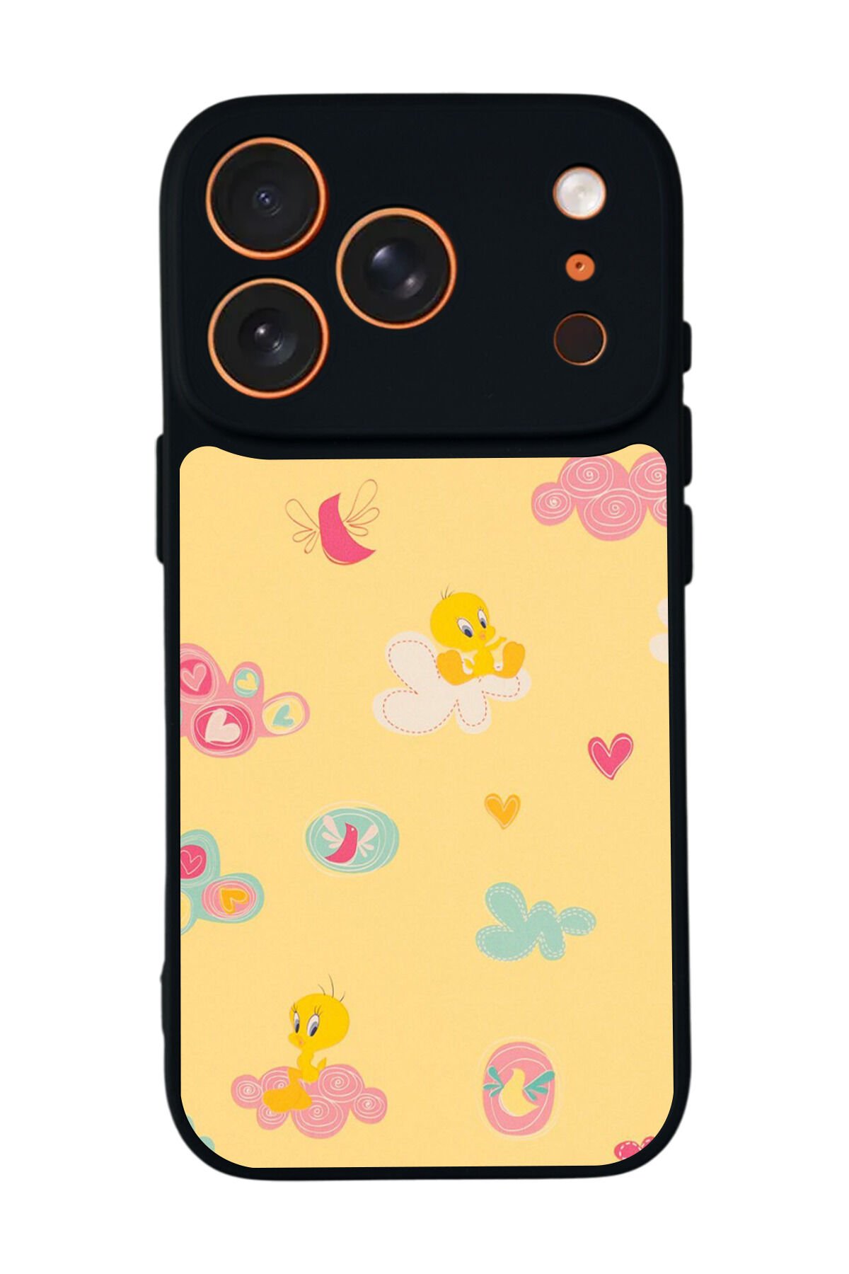 iPhone 17 Pro Uyumlu Tweety Tasarımlı Glossy Premium Kılıf
