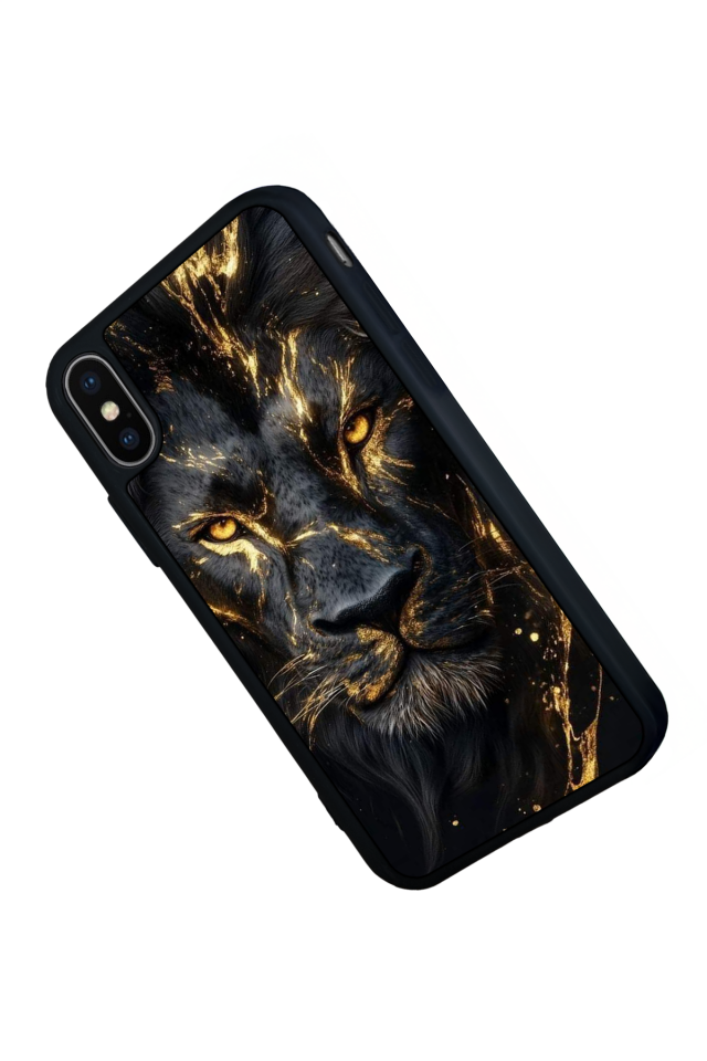 iPhone XS Max Uyumlu Aslan Tasarımlı Glossy Premium Kılıf