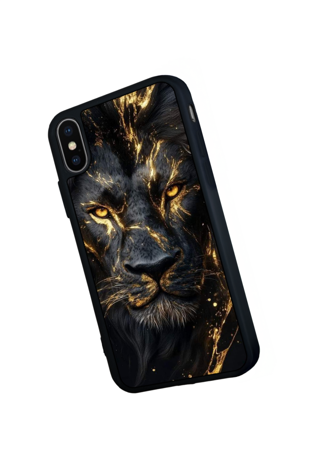 iPhone XS Max Uyumlu Aslan Tasarımlı Glossy Premium Kılıf