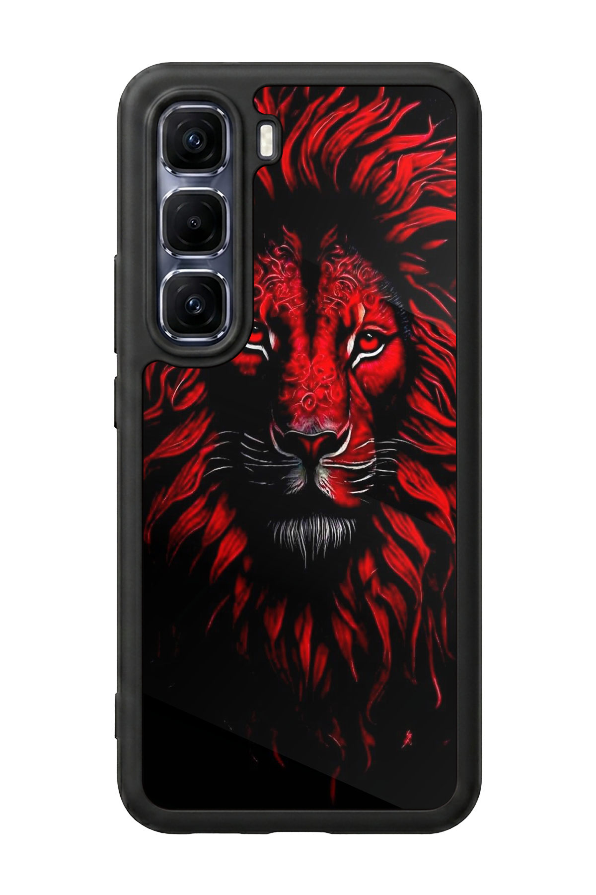 Infinix Hot 60 Pro Plus Uyumlu Aslan Tasarımlı Glossy Premium Kılıf