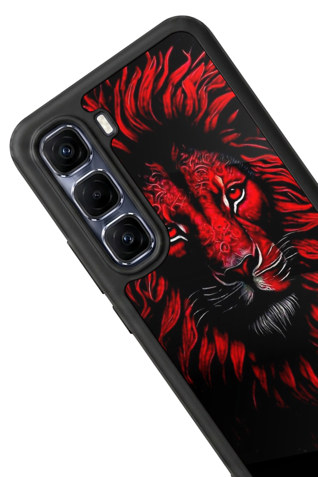 Infinix Hot 60 Pro Plus Uyumlu Aslan Tasarımlı Glossy Premium Kılıf