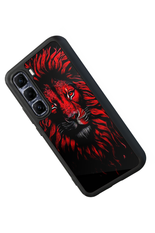 Infinix Hot 60 Pro Plus Uyumlu Aslan Tasarımlı Glossy Premium Kılıf