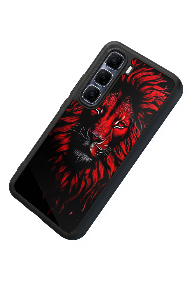 Infinix Hot 60 Pro Plus Uyumlu Aslan Tasarımlı Glossy Premium Kılıf