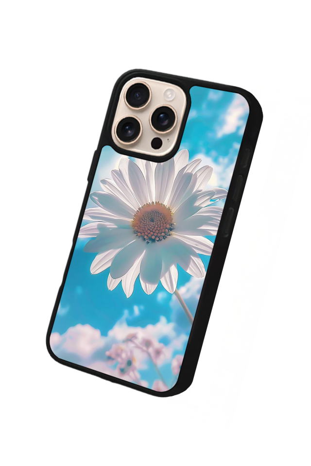 iPhone 15 Pro Uyumlu Cicek Tasarımlı Glossy Premium Kılıf