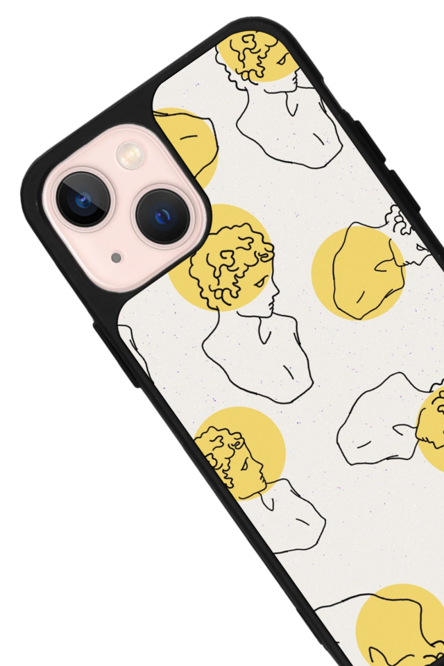 iPhone 13 Mini Uyumlu Line Art Tasarımlı Glossy Premium Kılıf