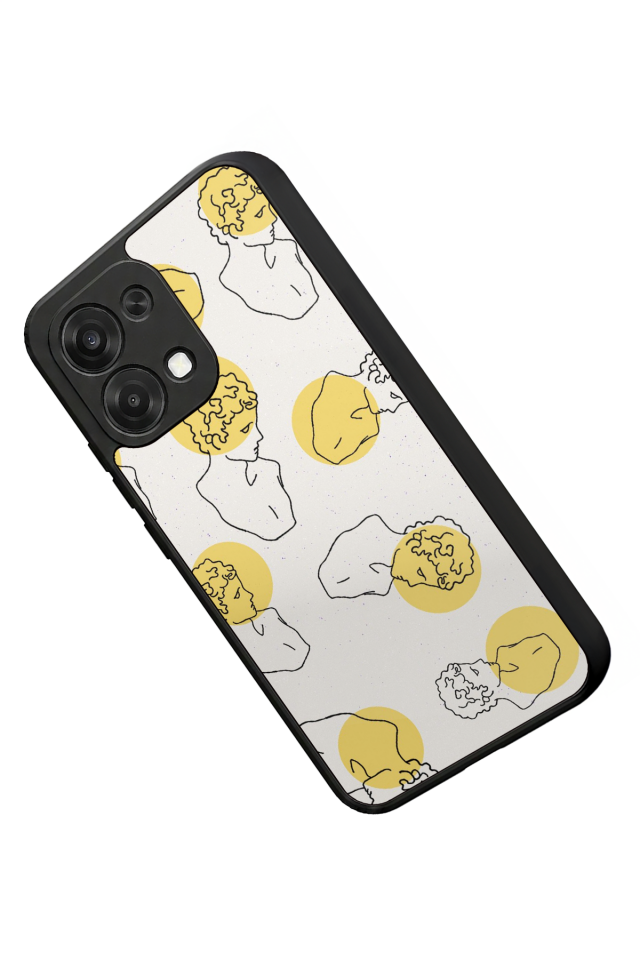 Oppo A6 Pro Uyumlu Line Art Tasarımlı Glossy Premium Kılıf