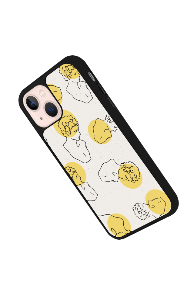 iPhone 13 Mini Uyumlu Line Art Tasarımlı Glossy Premium Kılıf