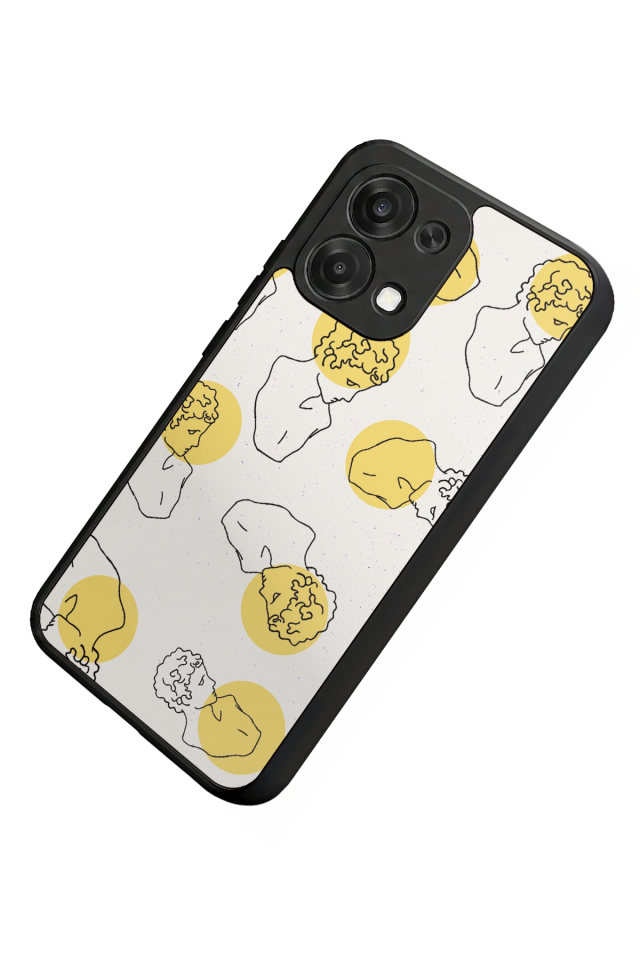 Oppo A6 Pro Uyumlu Line Art Tasarımlı Glossy Premium Kılıf