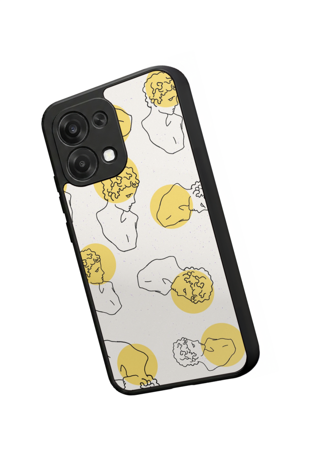 Oppo A6 Pro Uyumlu Line Art Tasarımlı Glossy Premium Kılıf