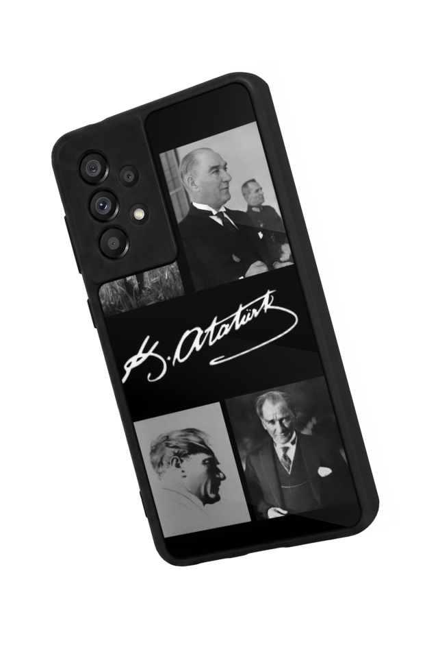 Samsung Galaxy A73 Uyumlu Mustafa Kemal Ataturk Tasarımlı Glossy Premium Kılıf