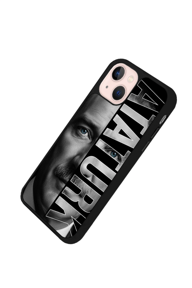 iPhone 14 Plus Uyumlu Mustafa Kemal Ataturk Tasarımlı Glossy Premium Kılıf