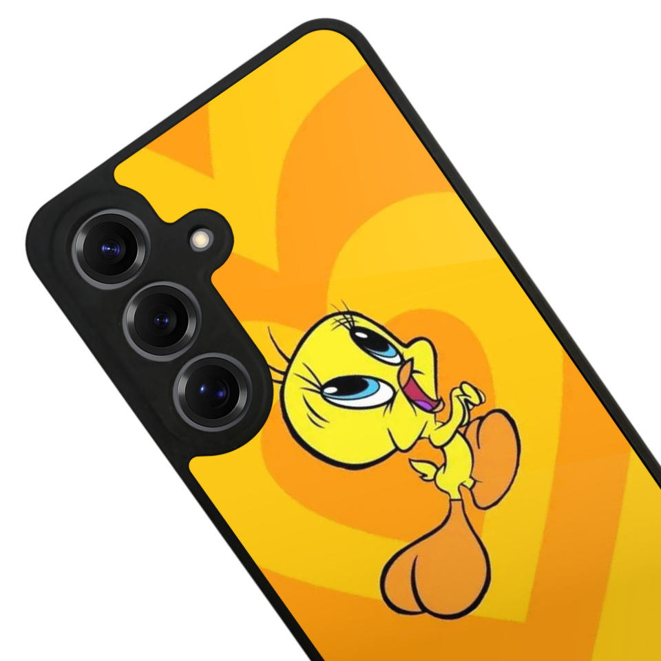 Samsung Galaxy S25 Uyumlu Tweety Tasarımlı Glossy Premium Kılıf