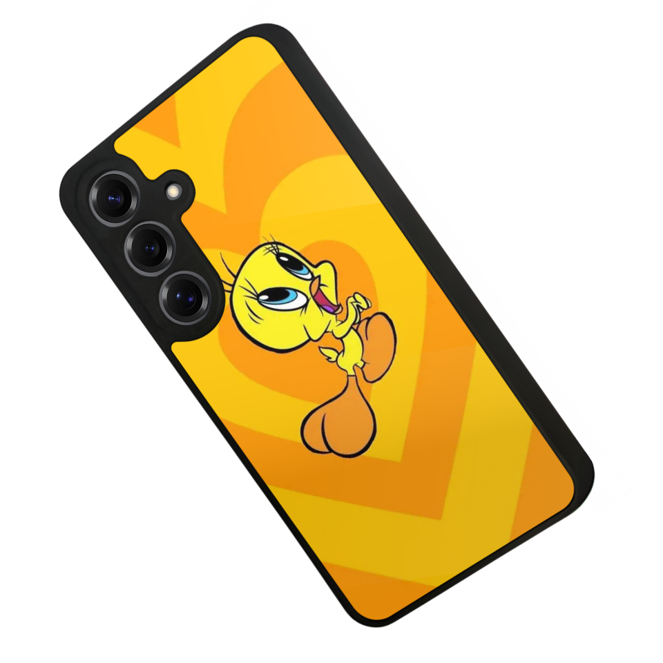 Samsung Galaxy S25 Uyumlu Tweety Tasarımlı Glossy Premium Kılıf