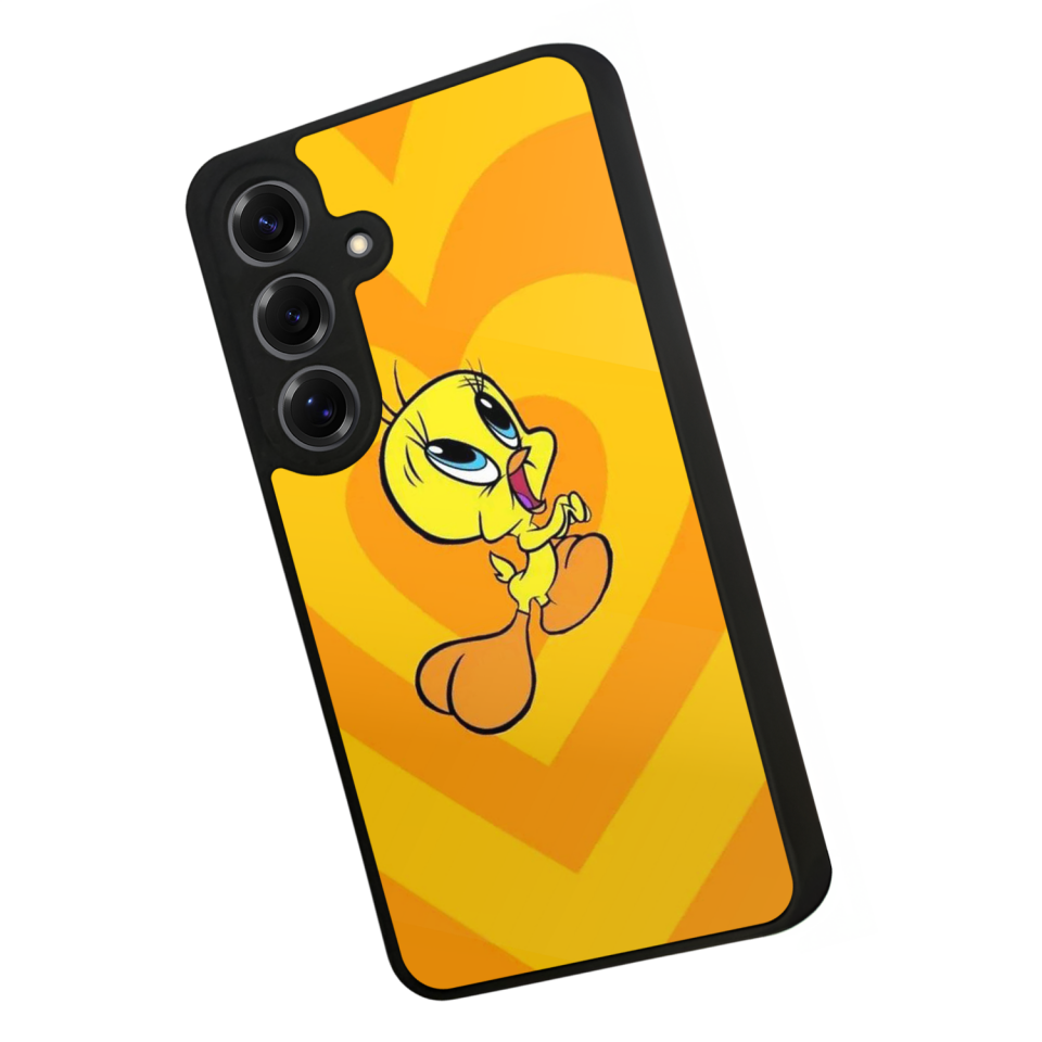 Samsung Galaxy S25 Uyumlu Tweety Tasarımlı Glossy Premium Kılıf