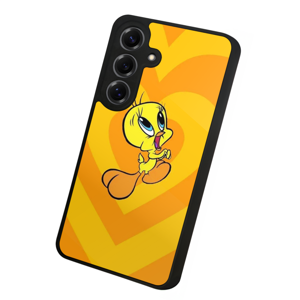 Samsung Galaxy S25 Uyumlu Tweety Tasarımlı Glossy Premium Kılıf