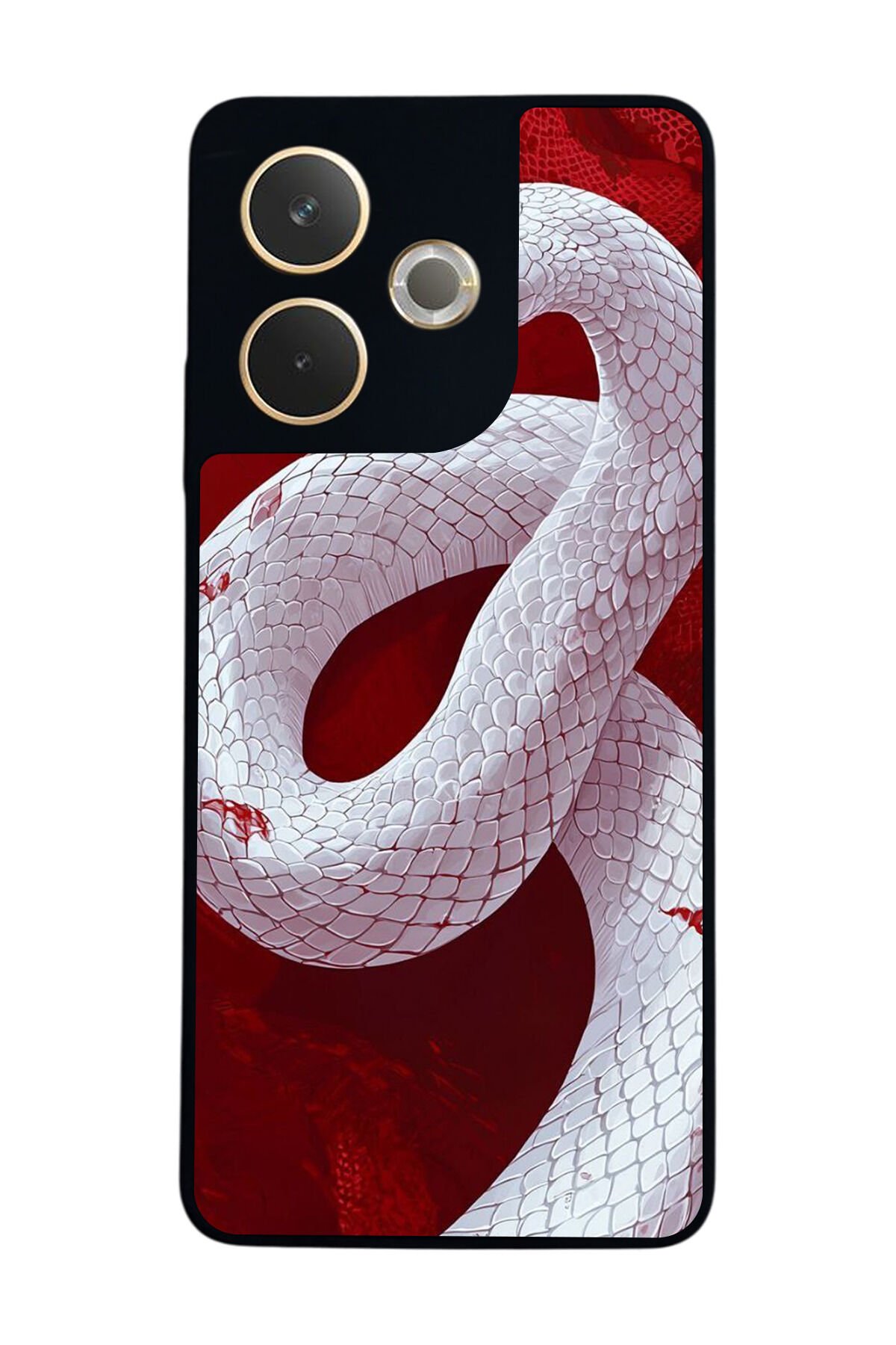 Oppo A5 Pro Uyumlu Yılan Tasarımlı Glossy Premium Kılıf