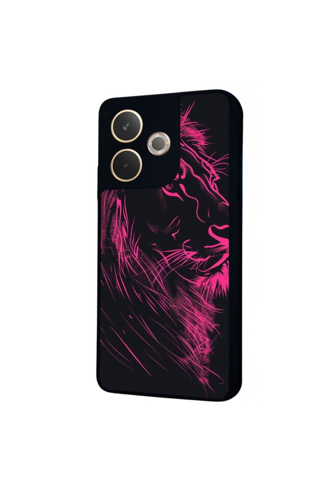 Oppo A5 Pro Uyumlu Aslan Tasarımlı Glossy Premium Kılıf