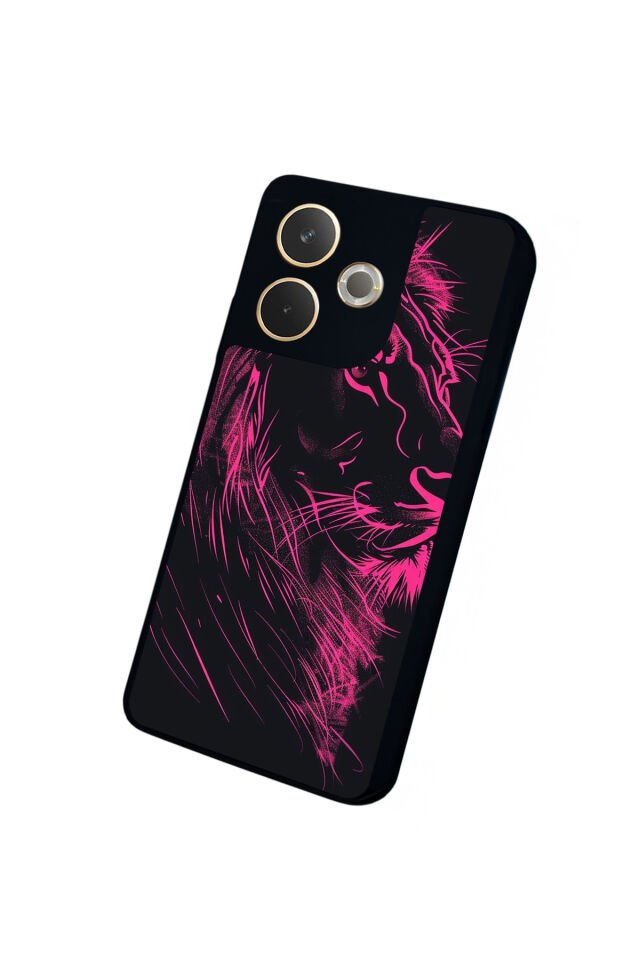Oppo A5 Pro Uyumlu Aslan Tasarımlı Glossy Premium Kılıf
