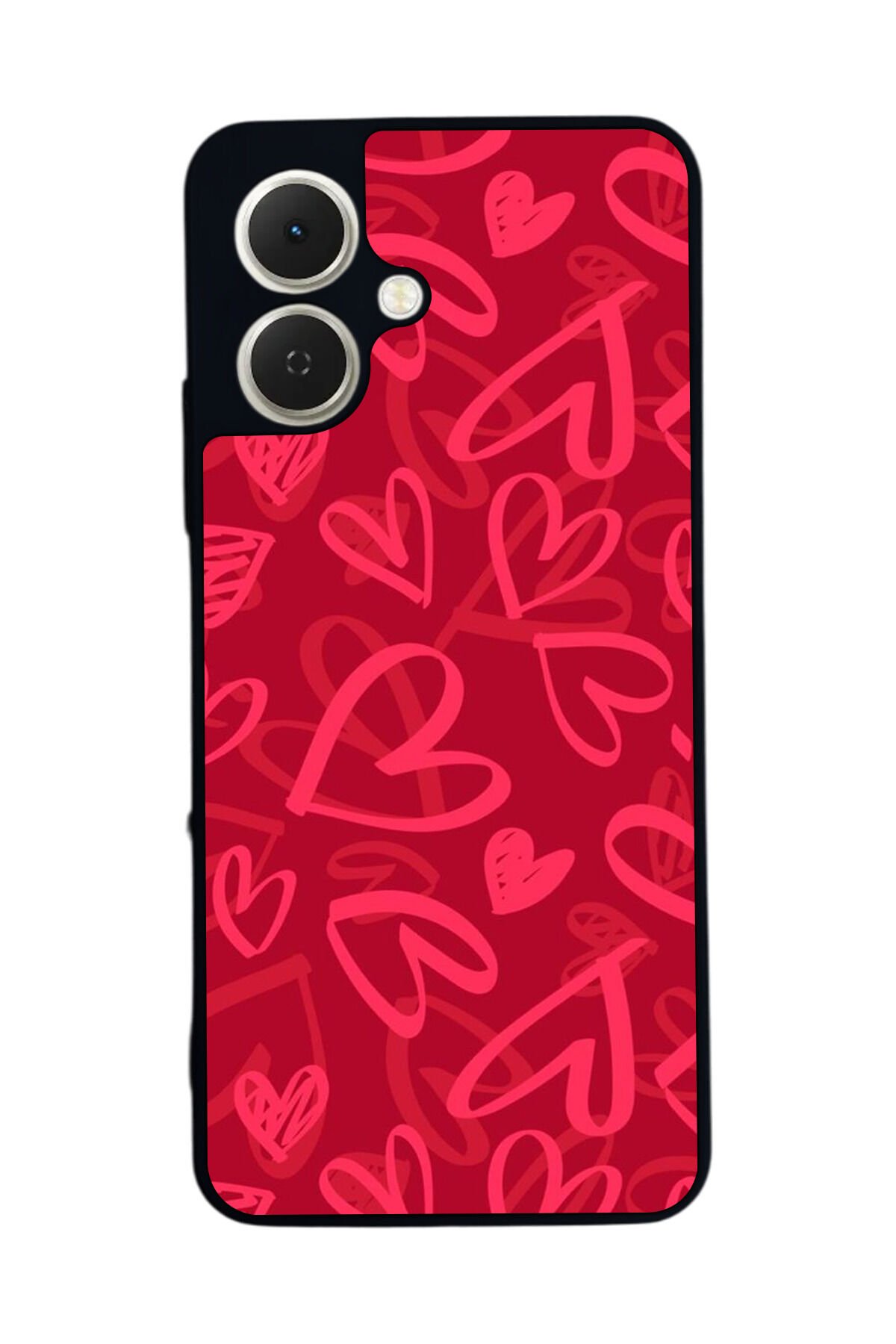 Tecno Spark GO 2 Uyumlu Kalp Love Tasarımlı Glossy Premium Kılıf