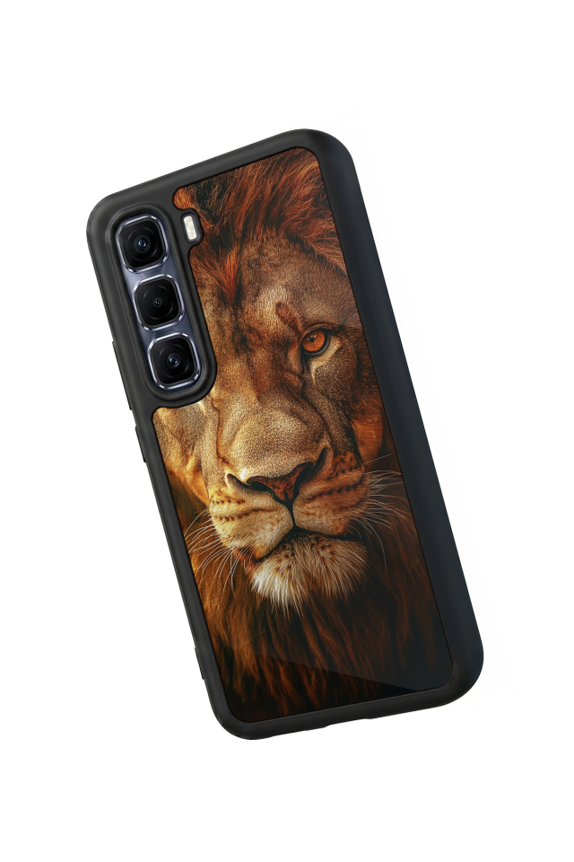 Infinix Hot 60 Pro Plus Uyumlu Aslan Tasarımlı Glossy Premium Kılıf