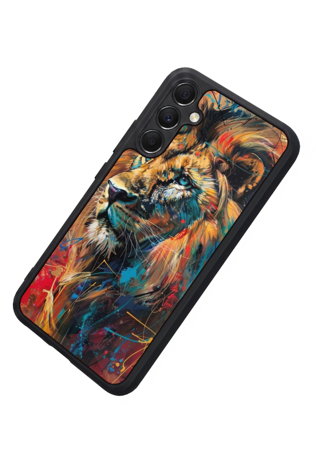 Samsung Galaxy A34 Uyumlu Aslan Tasarımlı Glossy Premium Kılıf