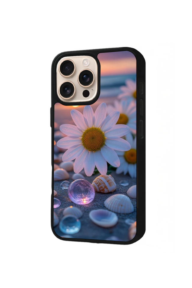 iPhone 15 Pro Uyumlu Cicek Tasarımlı Glossy Premium Kılıf