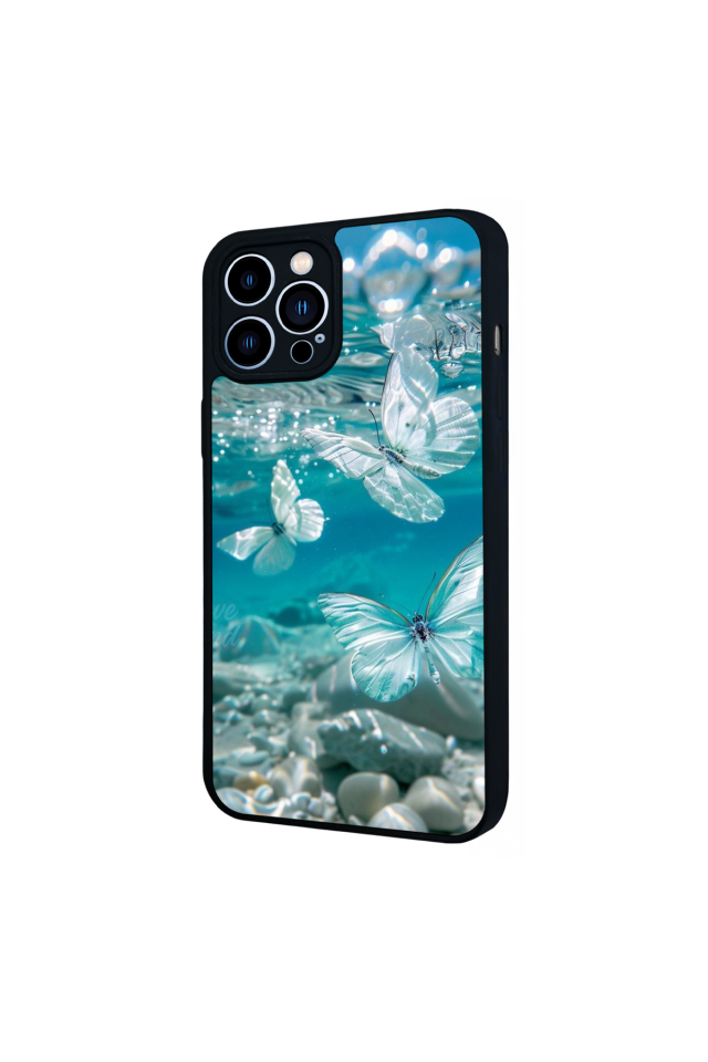 iPhone 13 Pro Max Uyumlu Kelebek Tasarımlı Glossy Premium Kılıf