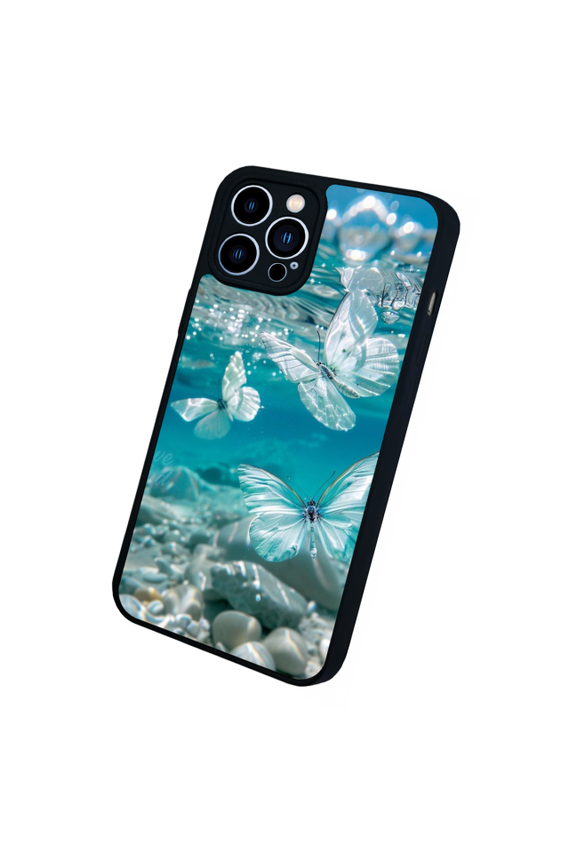 iPhone 13 Pro Max Uyumlu Kelebek Tasarımlı Glossy Premium Kılıf