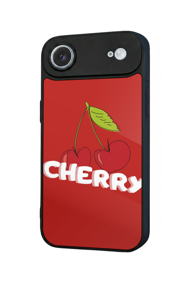 iPhone 17 Air Uyumlu Kiraz Tasarımlı Glossy Premium Kılıf
